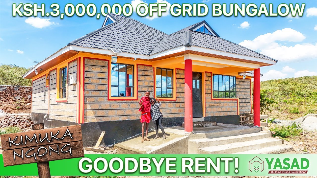 GOODBYE RENT Ksh. 3,000,000 OFF-GRID Bungalow By The Cliff In NGONG KIMUKA + 50by100 plots @990k!!