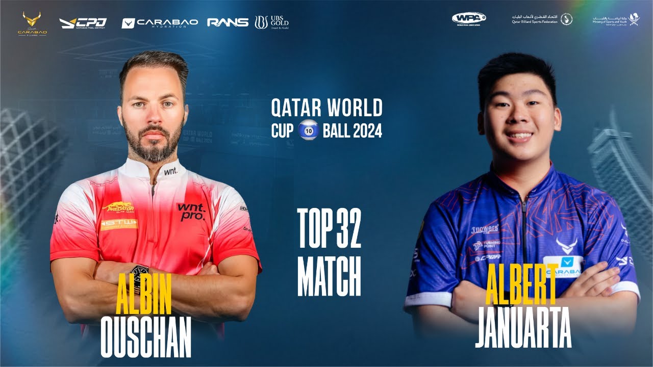 🔴 QATAR WORLD CUP 10 BALL - ALBIN OUSCHAN (AUSTRIA) VS ALBERT JANUARTA (INDONESIA)  |  TOP 32 ROUND