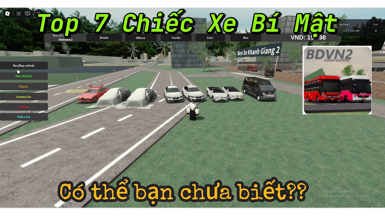 BDVN2|| Top 7 Chiếc Xe Bí Ẩn Có Thể Bạn Chưa Biết Trong bdvn2 #roblox #busdrivervietnam2