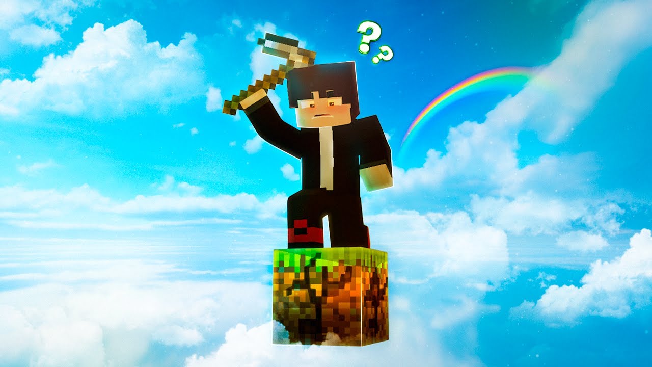 Criei uma base inteira a partir de um ÚNICO BLOCO no Minecraft!