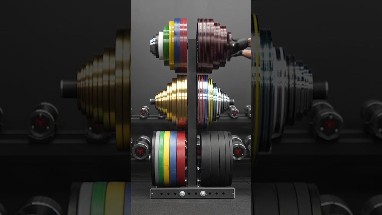 👍 Vertical Gym Plate Storage - Listen the sound 👂