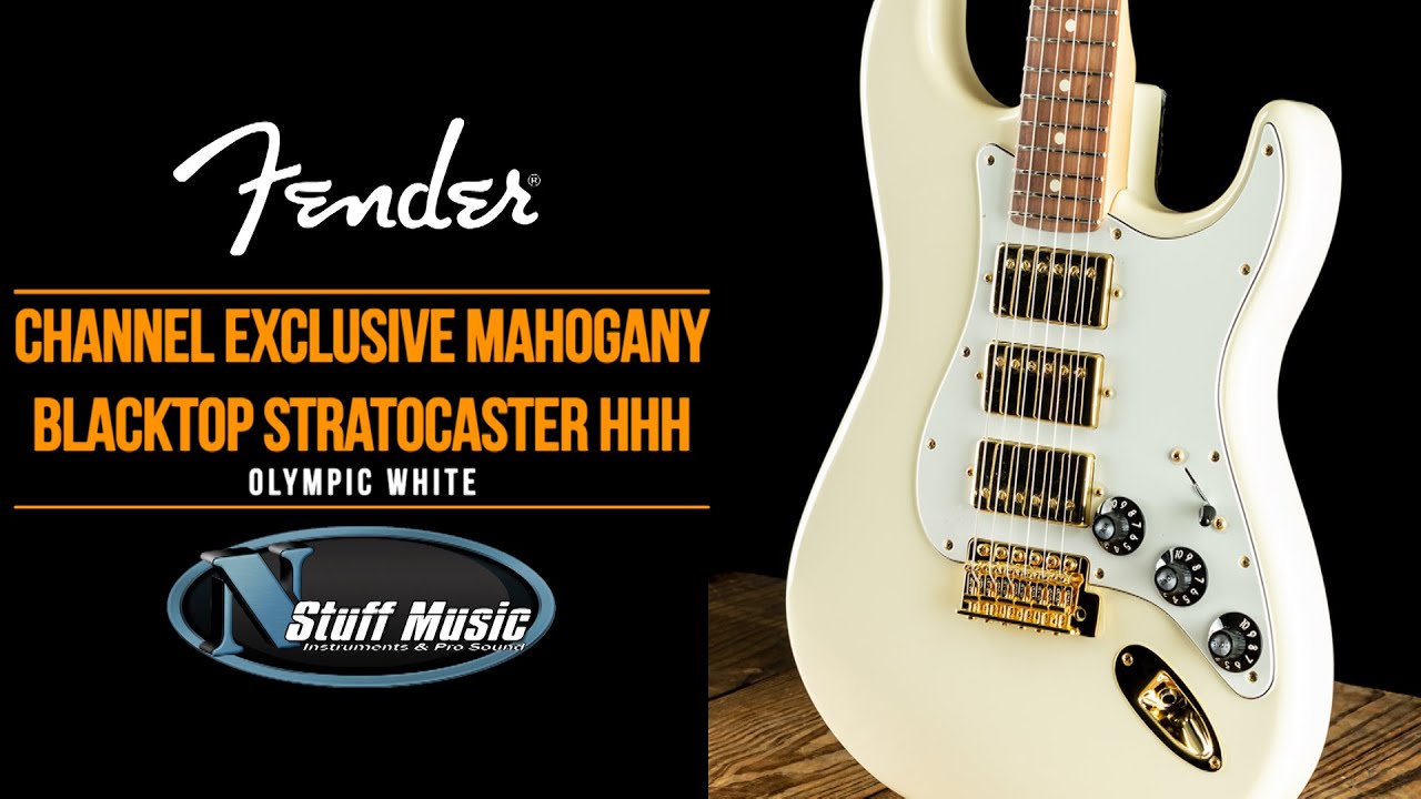 Эксклюзивная гитара Stratocaster HHH из красного дерева с черным верхом от Fender Channel — подро...