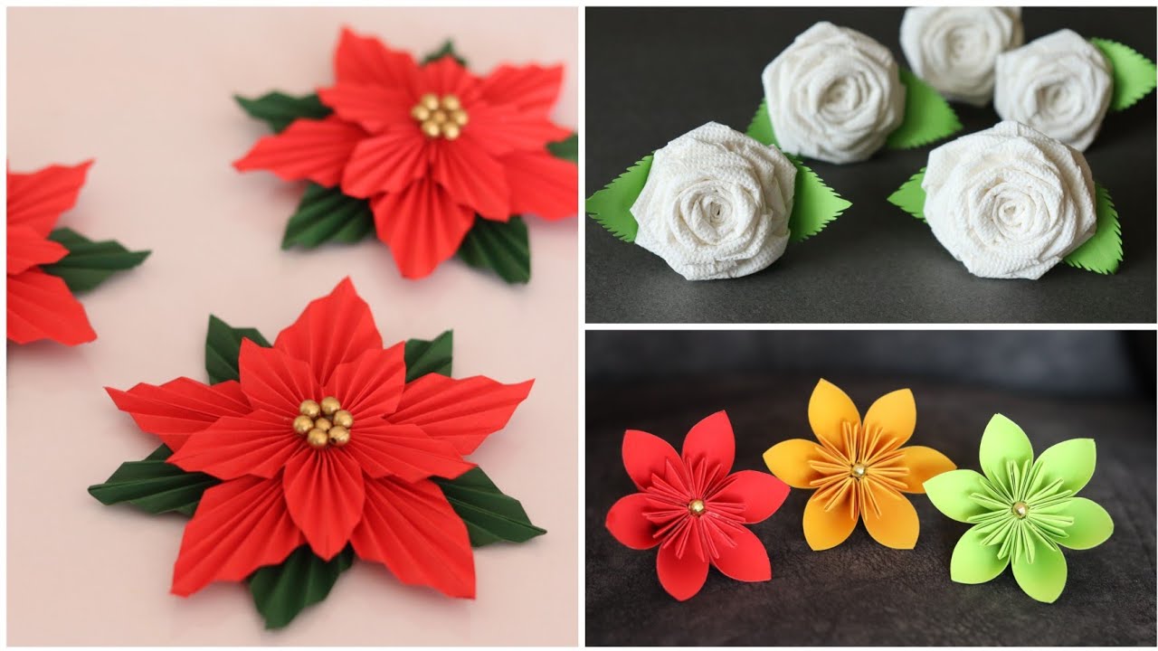 Beautiful Paper Flower Making | DIY | Paper Crafts | Home Decor Ideas | Paper Flower