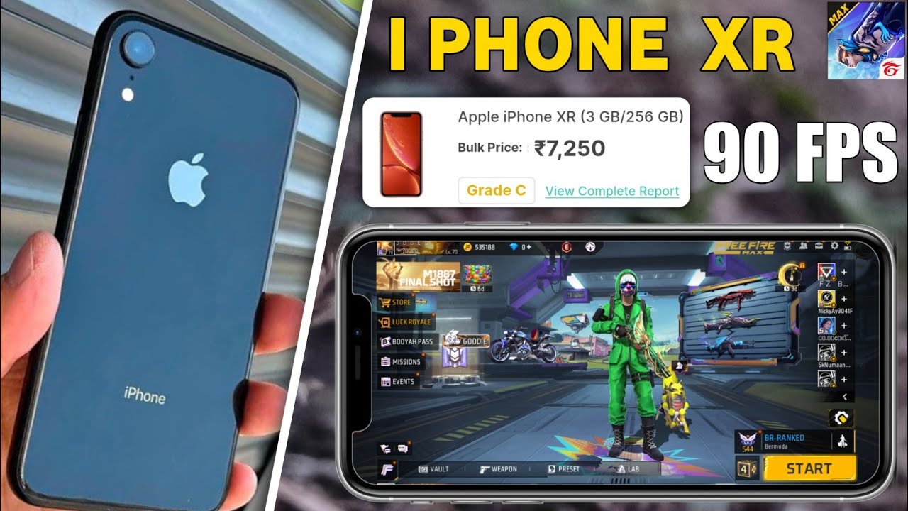 iphone xr free fire test // iphone xr free fire gameplay // iphone xr gaming review
