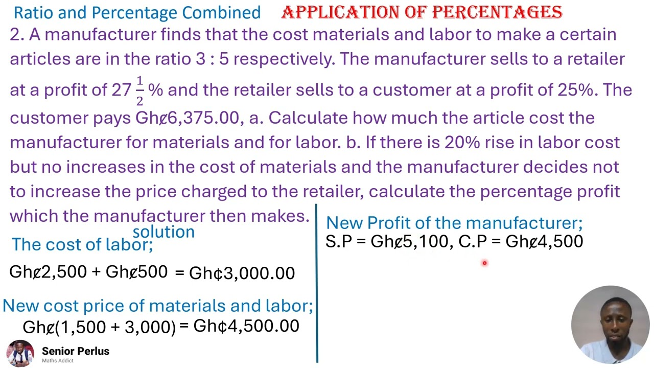 Ratio and Percentage Combined ||Percentages ~Prt 6||