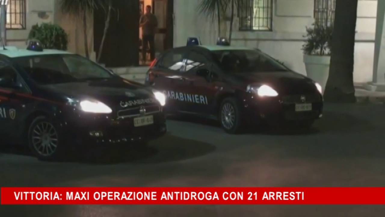 Vittoria, maxi operazione antidroga con 21 arresti