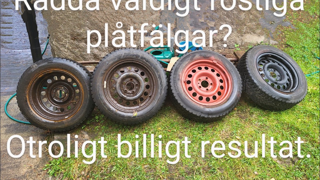 Rädda Volvo 740 plåtfälg som legat ute och rostat billigt.