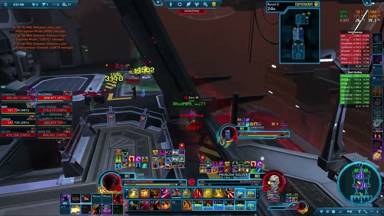SWTOR PvP Warzone Voidstar - Engineering Sniper 7.7 (KABOOM)