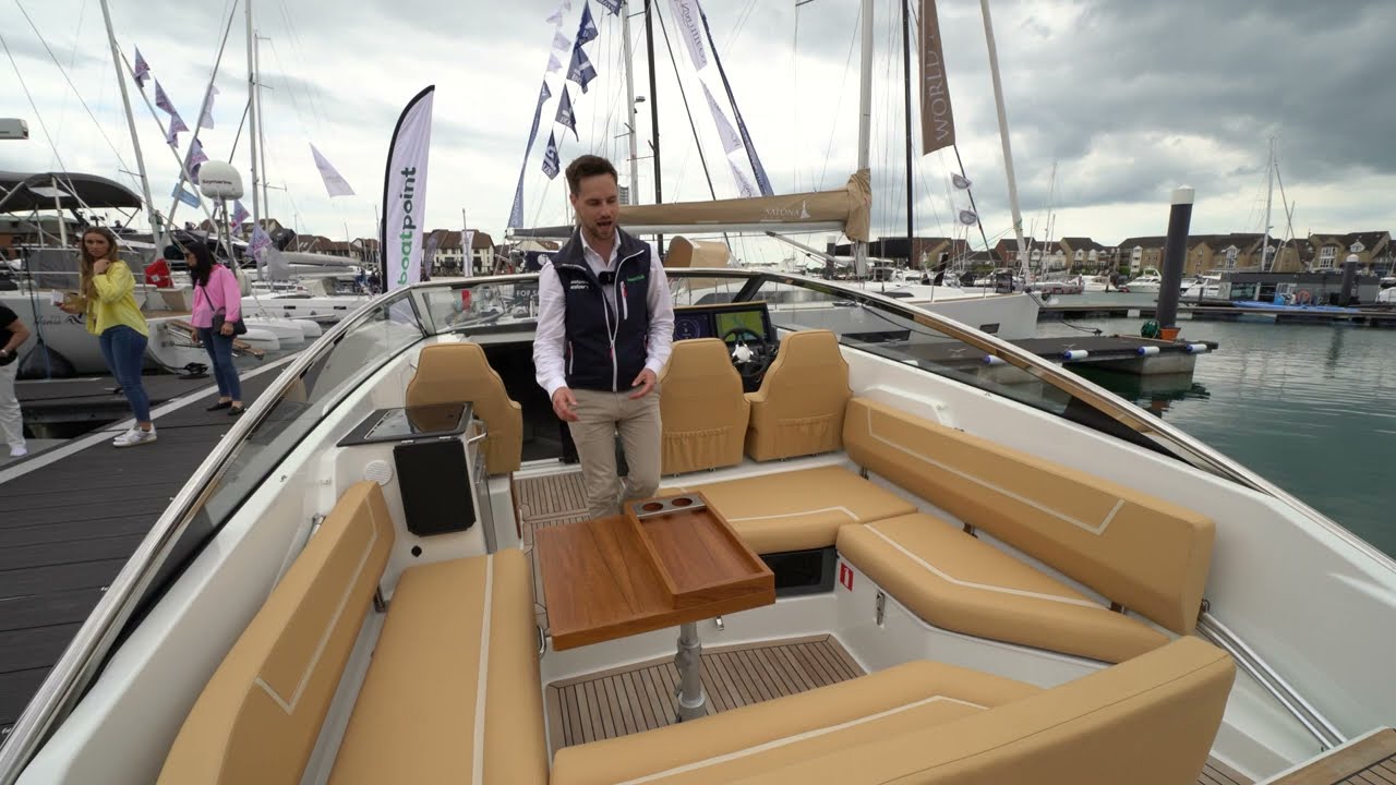 Yamarin 88 DC Premium walkthrough the best features at The South Coast Boat Show