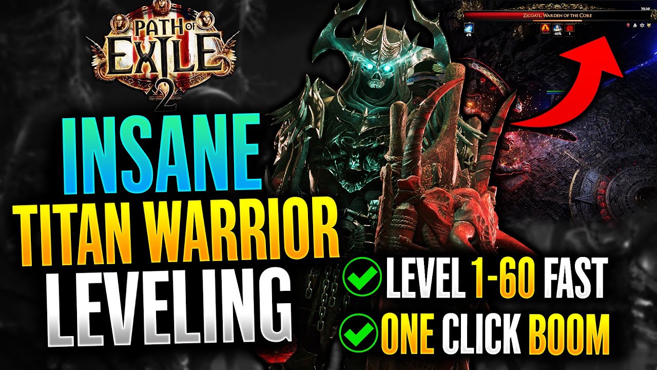 Path of Exile 2 - Best Warrior Leveling Build Guide (POE 2 Best Warrior Titan Fast Leveling Build)