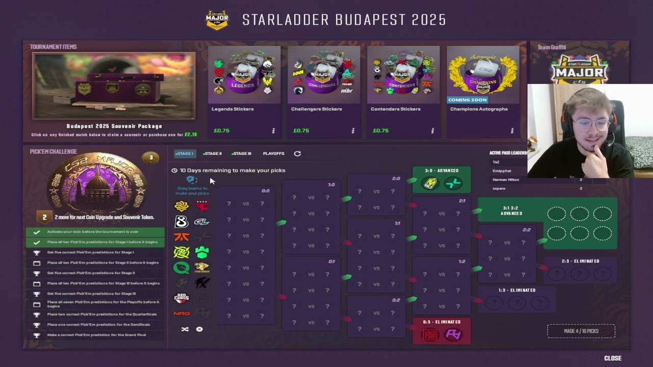 StarLadder Budapest Major 2025 - Contender PICKEM