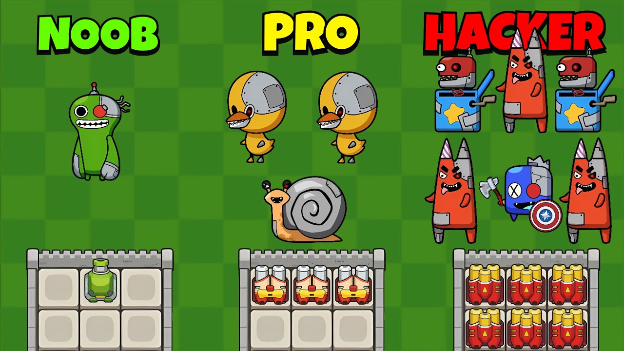 🤢 NOOB 😎 PRO 😈 HACKER | Monster Defense: Tower Battle | iOS - Android APK