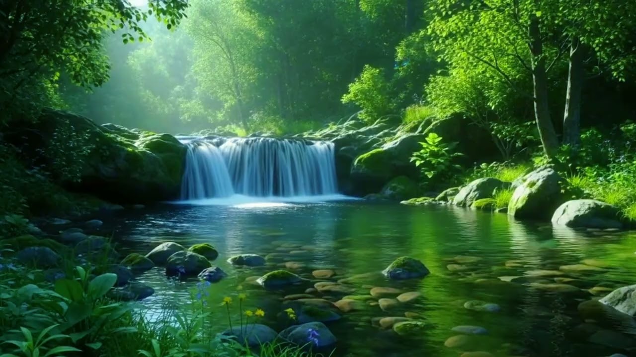 🎧 Daytime Waterfall Ambience | Calm Focus & Natural Relaxation