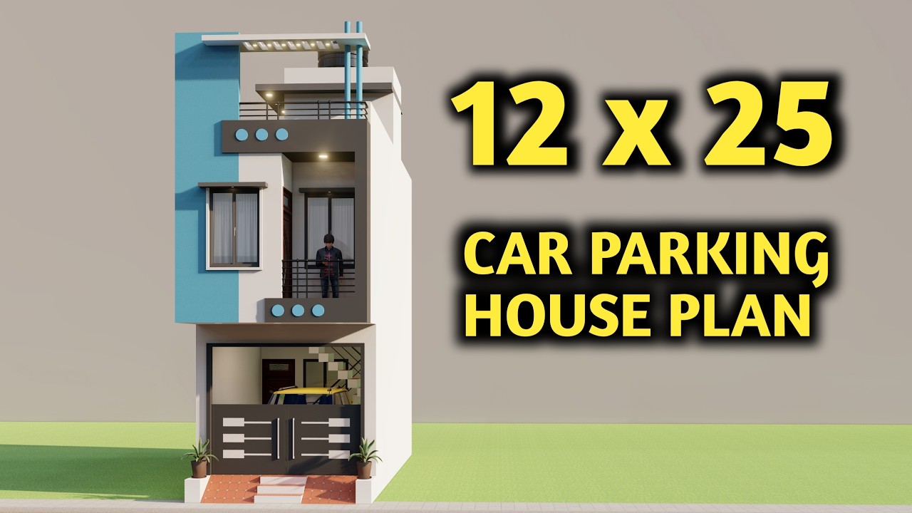 12x25 Car Parking House Plan,छोटा सा दो मंजिल का घर ,Small Duplex House Plan