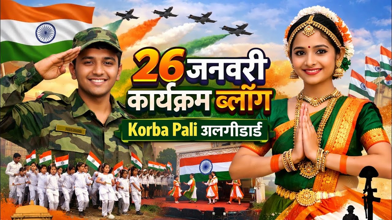 Republic Day Special 🇮🇳 | 26 January Program Vlog || देशभक्ति कार्यक्रम व्लॉग | Korba Pali अलगीडाडं 