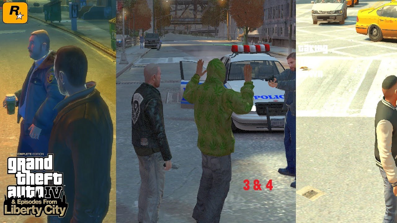 GTA 4 TCE GAMEPLAY Updates P14 - getting peds arrested 3 & 4  [HD]