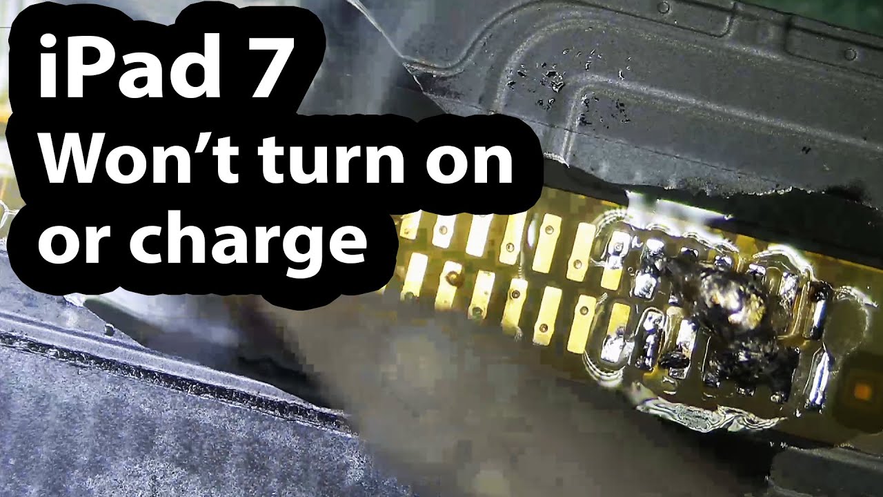 iPad 7 won't turn on or charge -  Faulty Charging Flex Soldering
