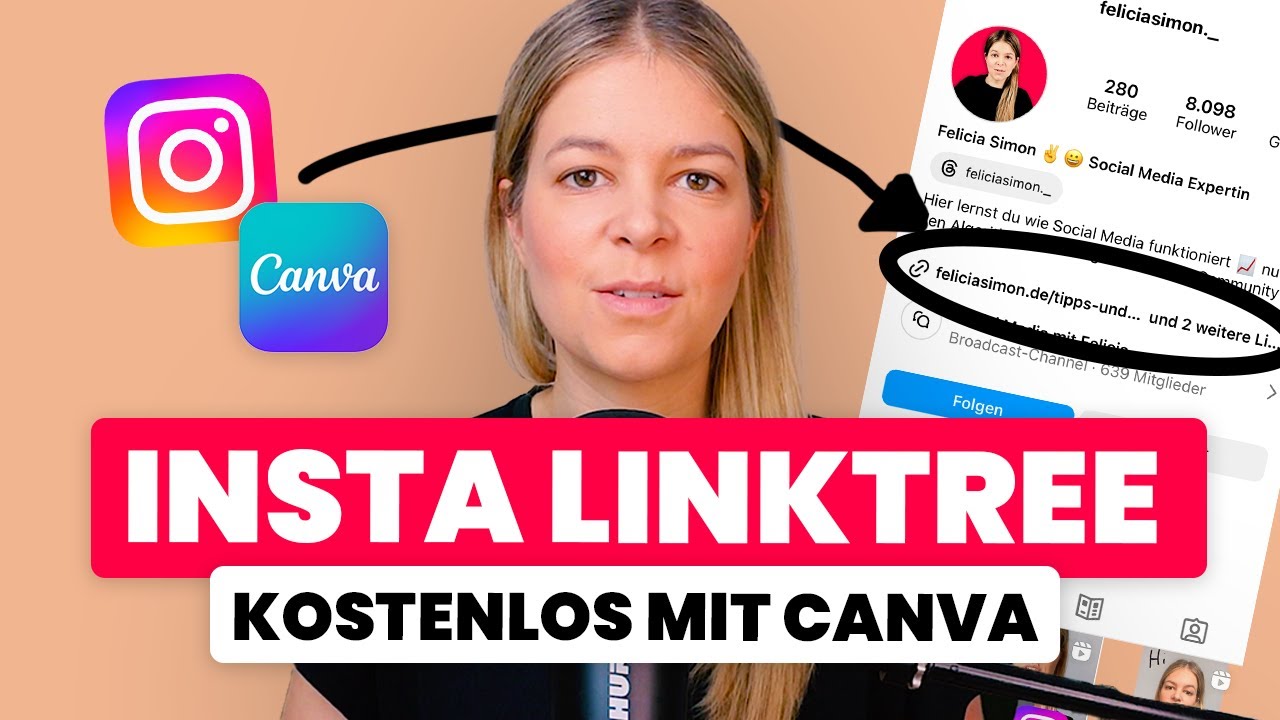 Kostenlosen Linktree mit Canva erstellen 📲 Instagram Link in Bio Landingpage 🫶