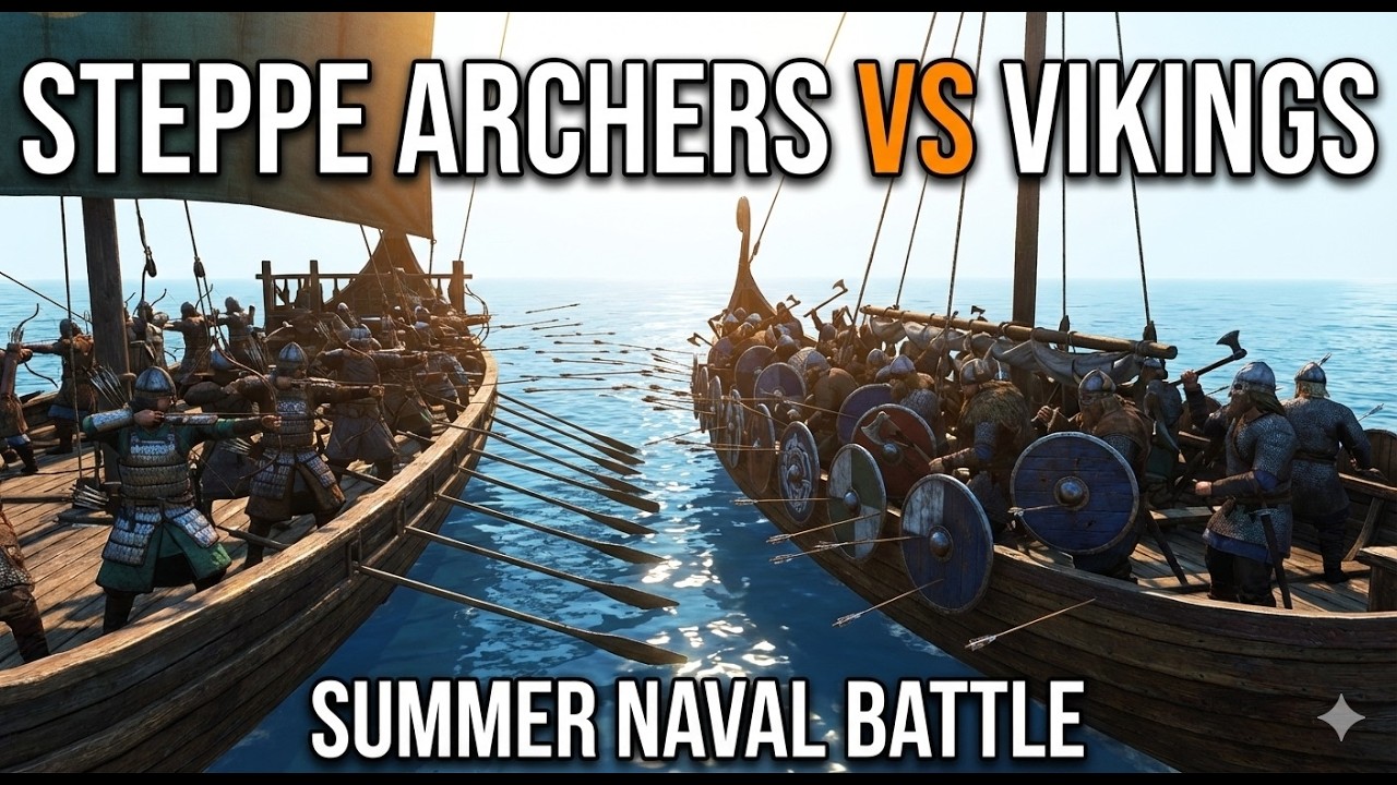 Steppe Horsemen at SEA? Khuzait vs. Viking Naval Battle Carnage | Mount & Blade 2: War Sails