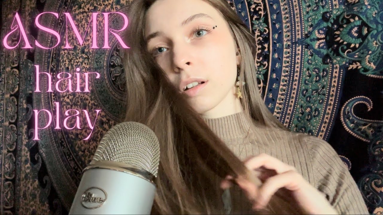 ASMR • hair playing and brushing, fabric and jewelry scratching, chit chat 💗