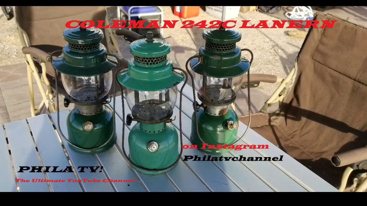 COLEMAN 242C LANTERN SINGLE MANTLE FIRE UP PHILA TV!