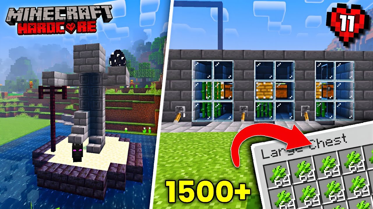 I Build The Best Automatic Sugarcane Farm & Statue In Minecraft Hardcore Ep-11 | Not Bigshot