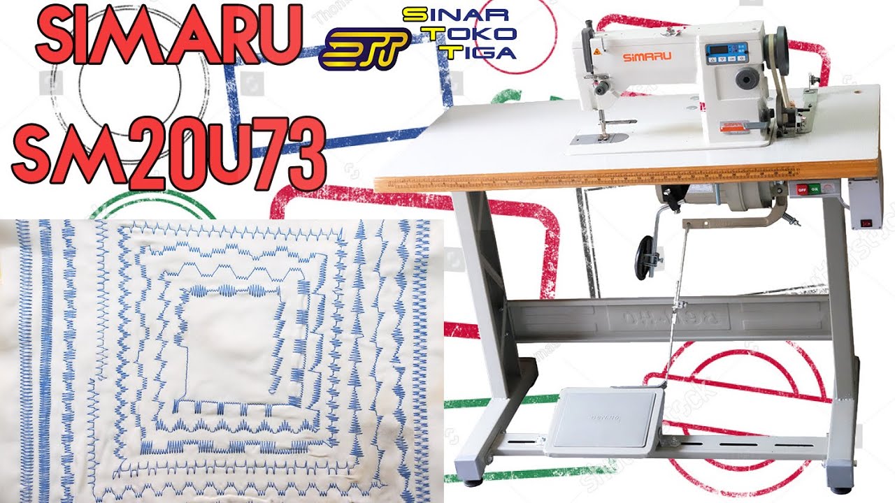 mesin jahit pola dan variasi di pakaian ? - SIMARU SM 20U73 ZIGZAG HIGH SPEED | SINAR TOKO TIGA