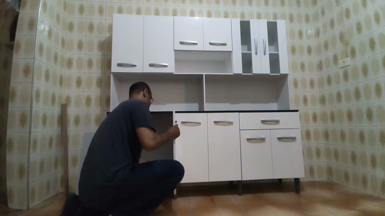 Cozinha Compacta Poliman Móveis Clara com 12 Portas 1 gaveta branco