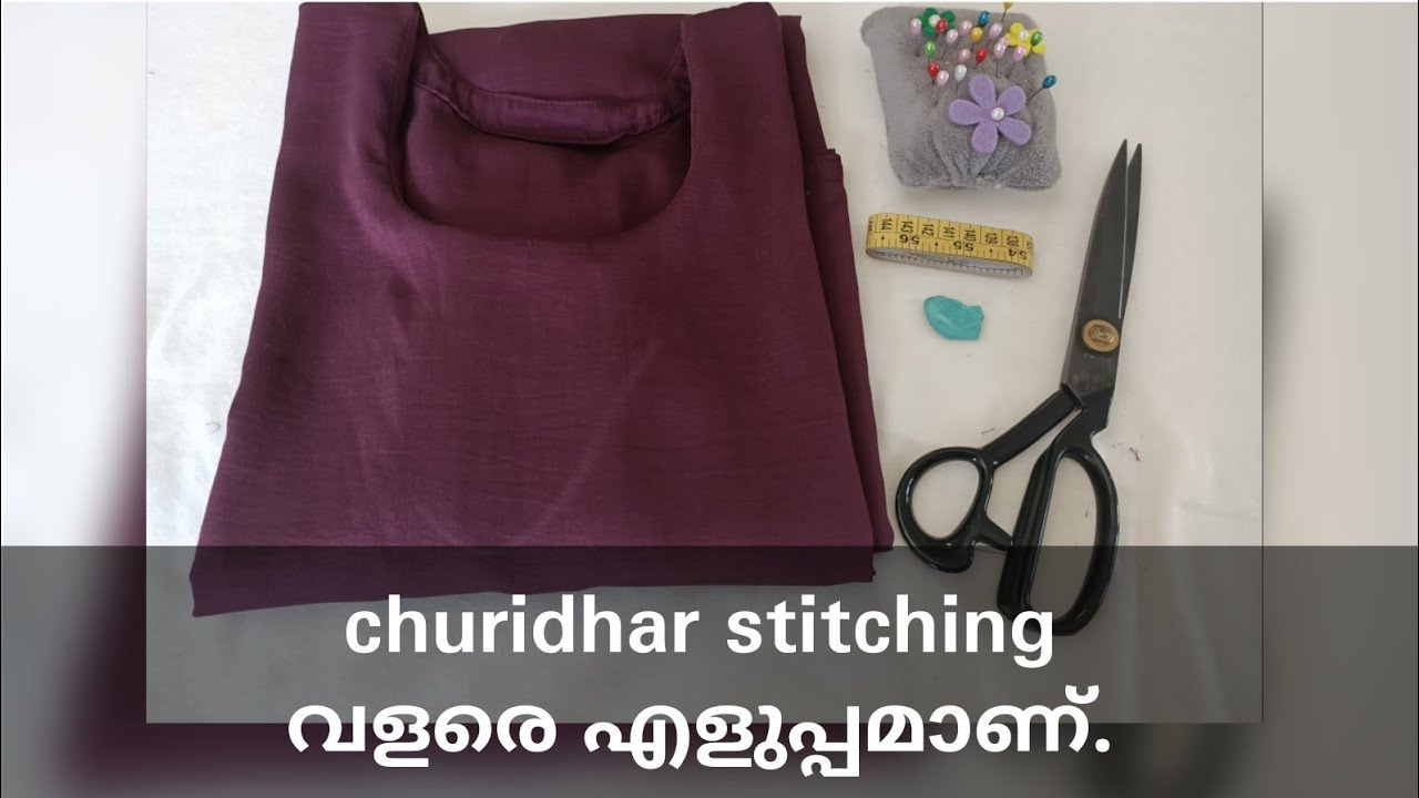 Churidar top stitching tutorial part 4| by passion n fashion | fathima banna