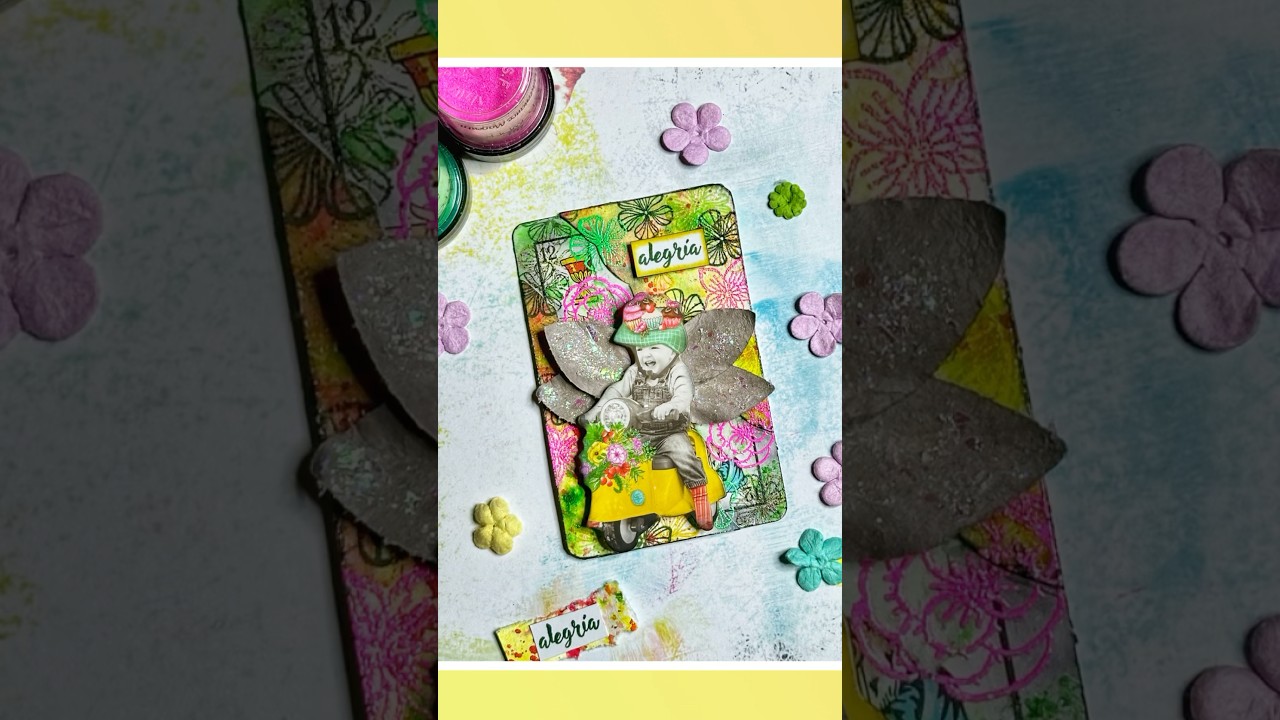 Naipe alterado 🃏#playingcardart #shortsvideo #tutorial #mixedmediaart