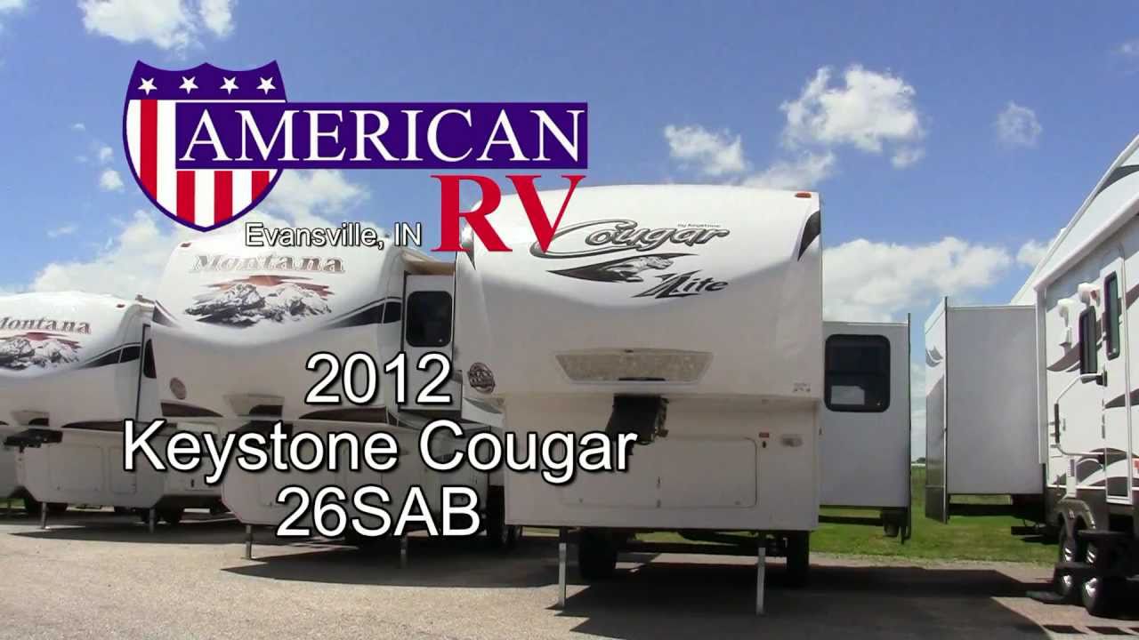 2012 Keystone Cougar XLite 26SAB - Lightweight Half-ton Towable Rear Living Room Fifth Wheel