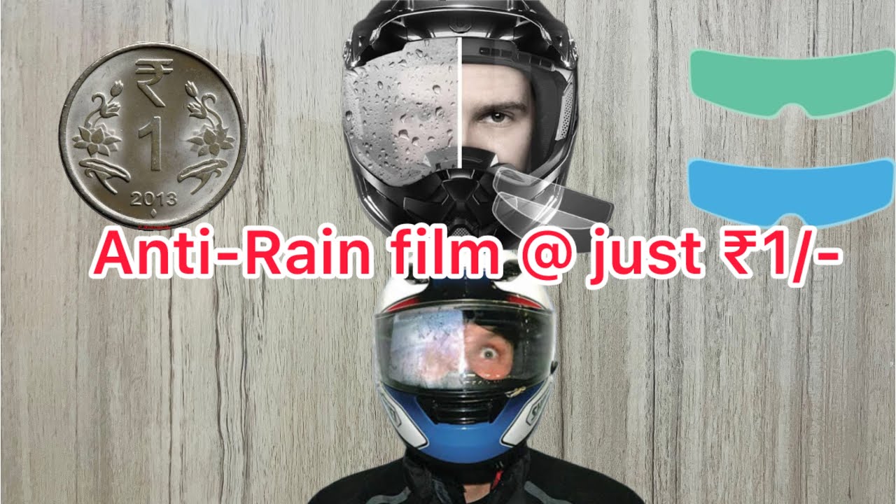 Anti-Rain Film just @ ₹1 | #monsoon #antirainfilm #antifog #helmet #visor #bikers  #solution #viral