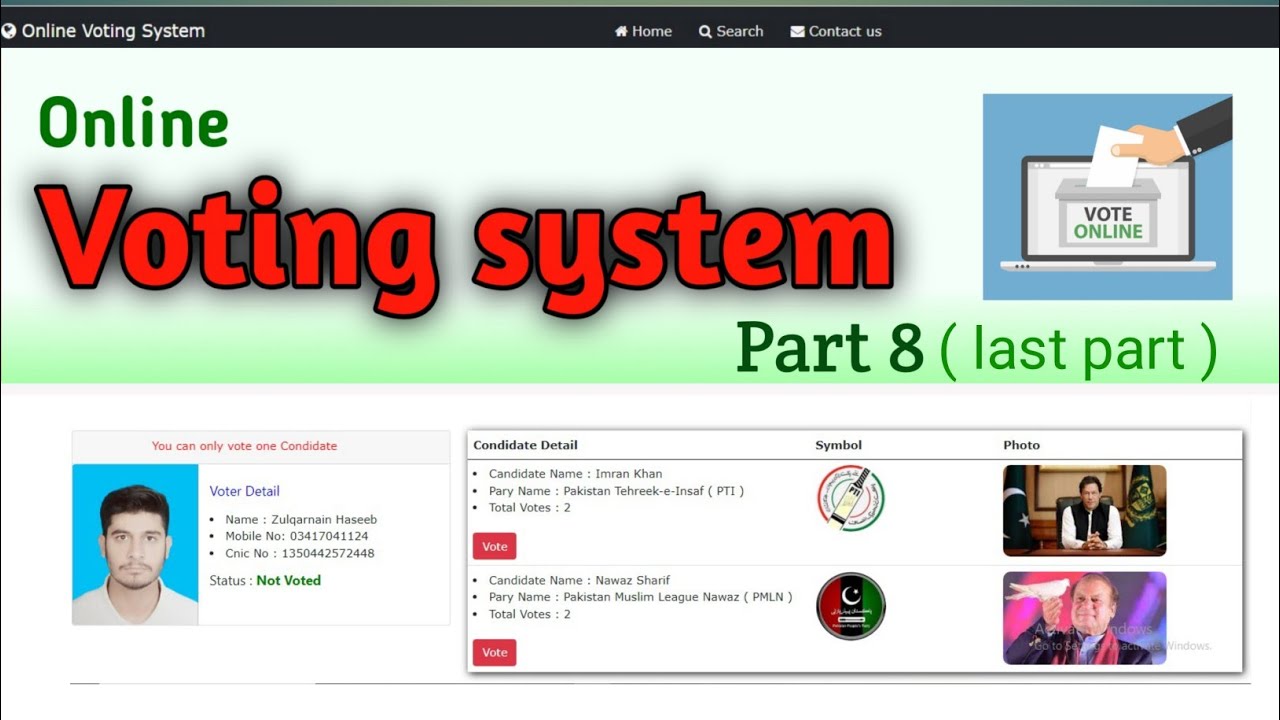 Online Voting System Project in PHP | Part 8 ( last part ) | PHP Major Project with Source Code