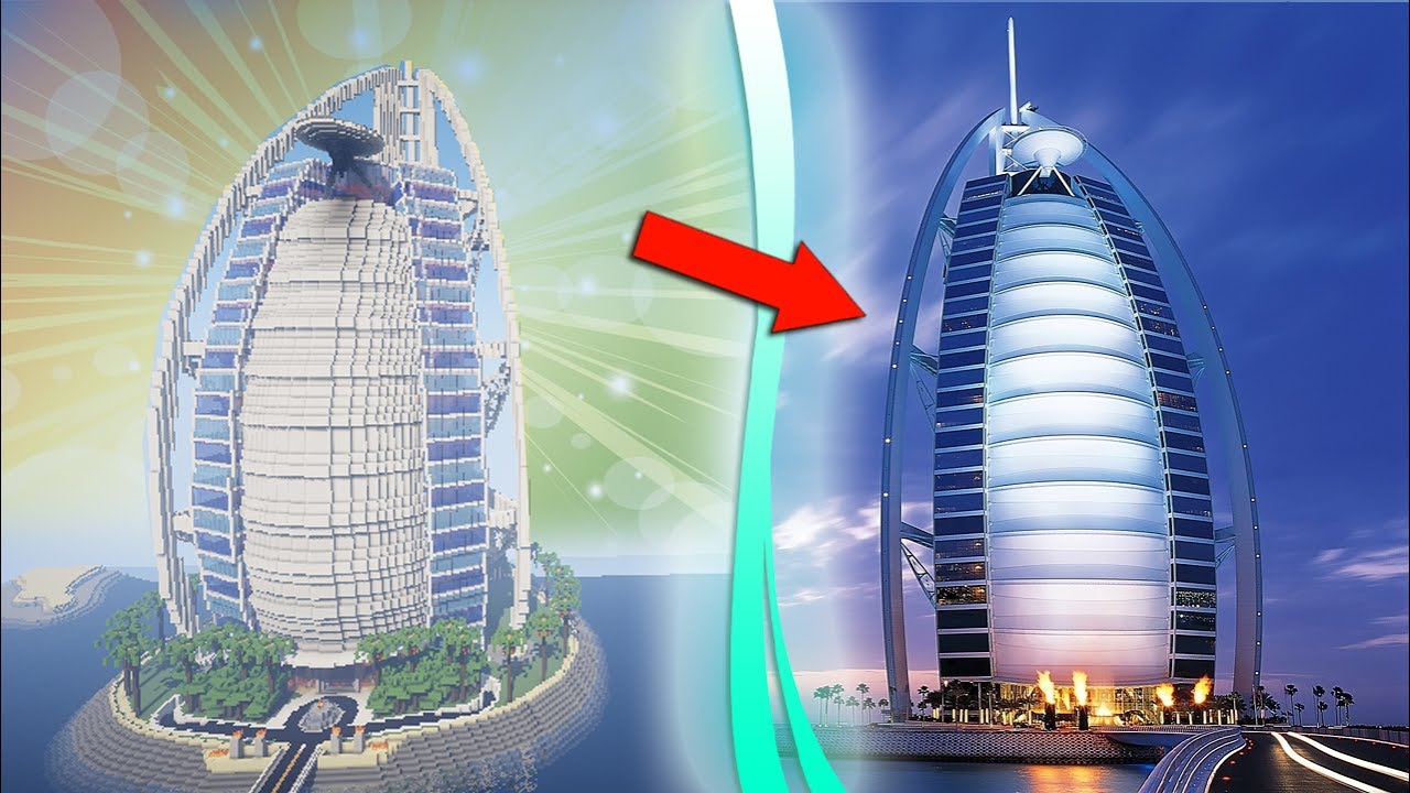 THE MOST ACCURATE BURJ AL ARAB IN MINECRAFT - MODERN HOTEL