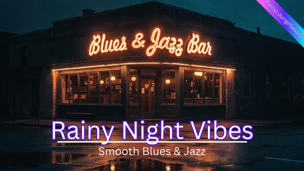 🔴 LIVE Rainy Electric Blues – Night Street Blues & Jazz Bar Ambience