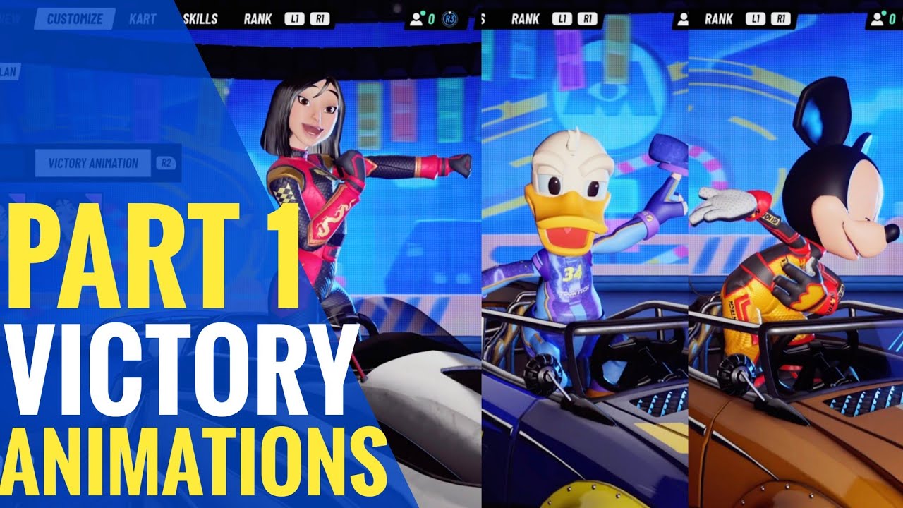 Disney Speedstorm | Victory Animations Part 1