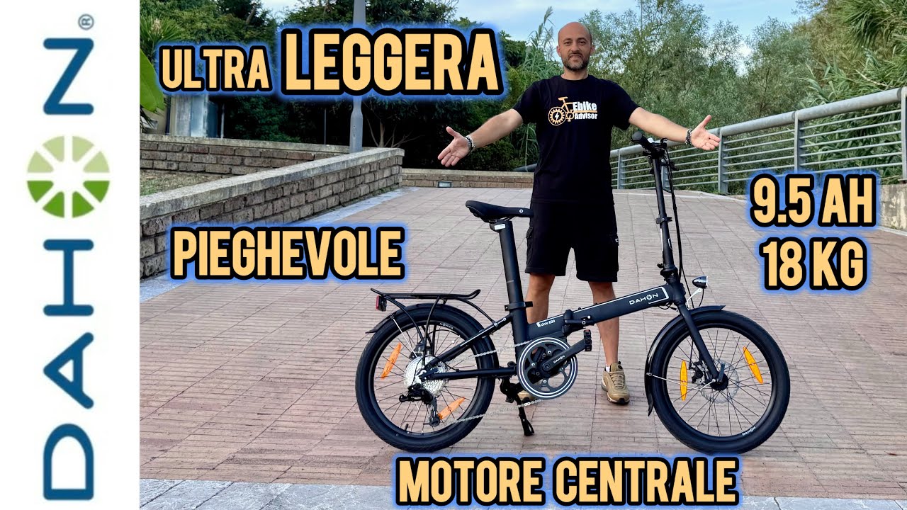 LEGGERA!! (18KG) - Bellissima Ebike con MOTORE CENTRALE - POTENTE e Compatta - DAHON UNIO E20