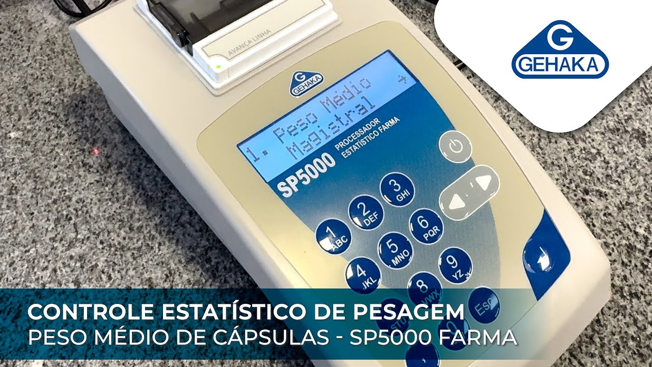 Controle estat&iacute;stico de pesagem - peso m&eacute;dio de c&aacute;psulas - SP5000 FARMA