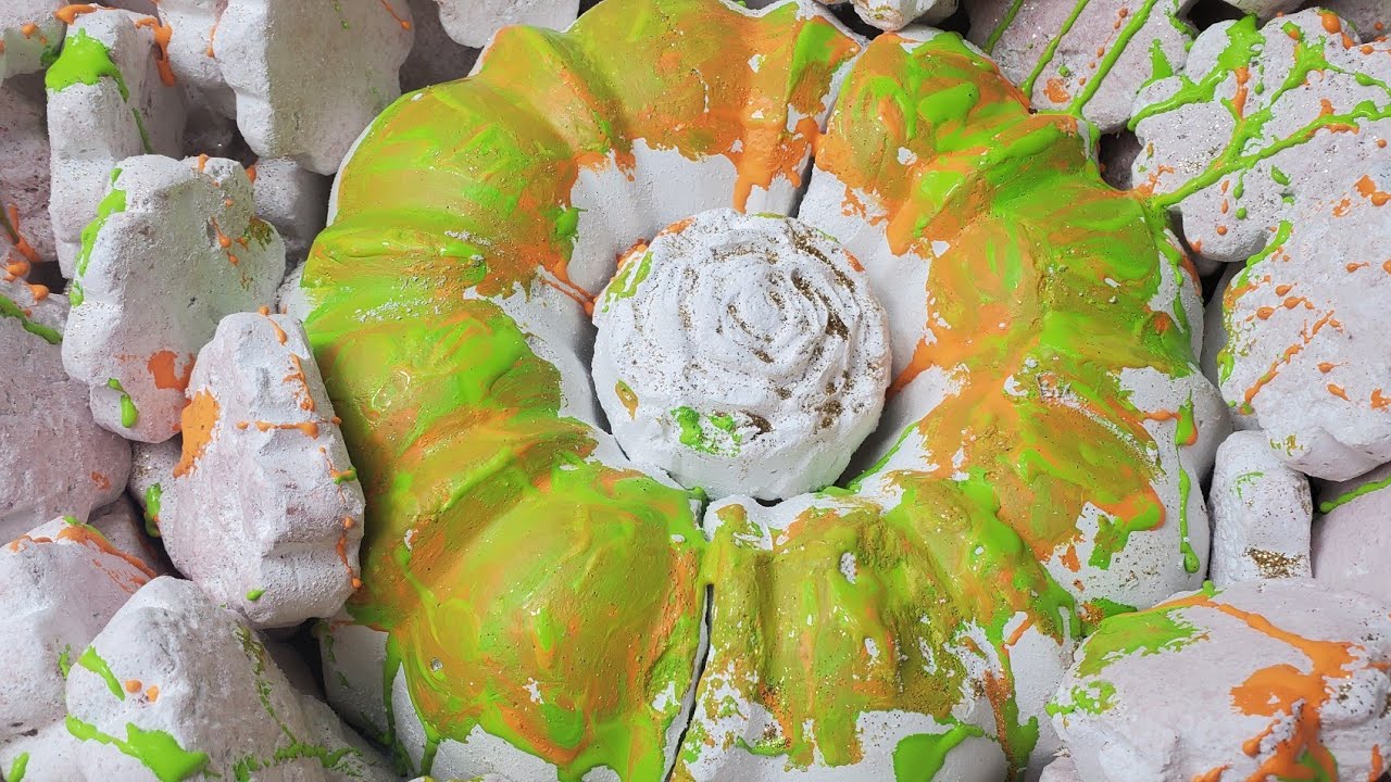 PAINT DROPS CRUNCHY REFORMED GYM CHALK CRUMBLE-ASMR