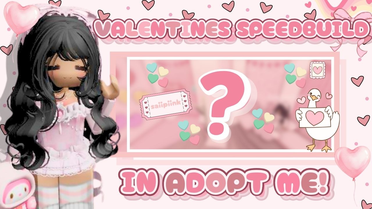 VALENTINES SPEEDBUILD In Adopt Me! + Mini Event & Profile Tour! - Saiipiink