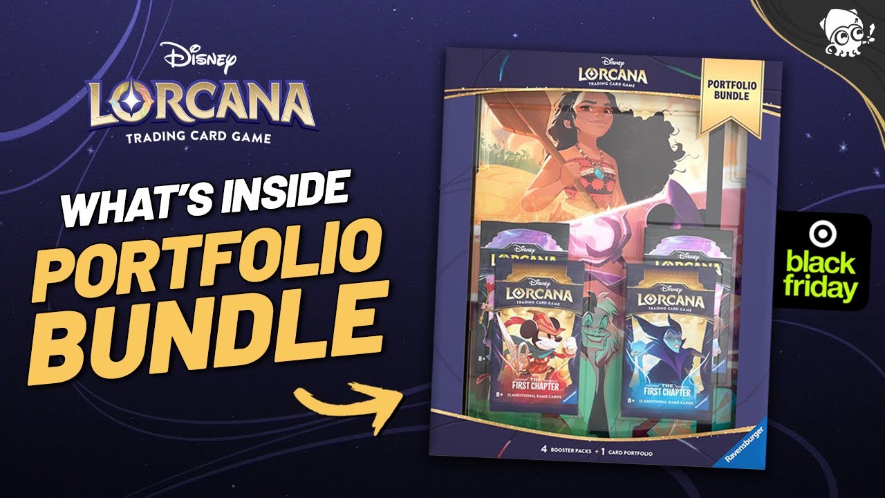 Комплект портфолио Disney Lorcana TCG «Черная пятница» — распаковываем и упаковываем поскорее!