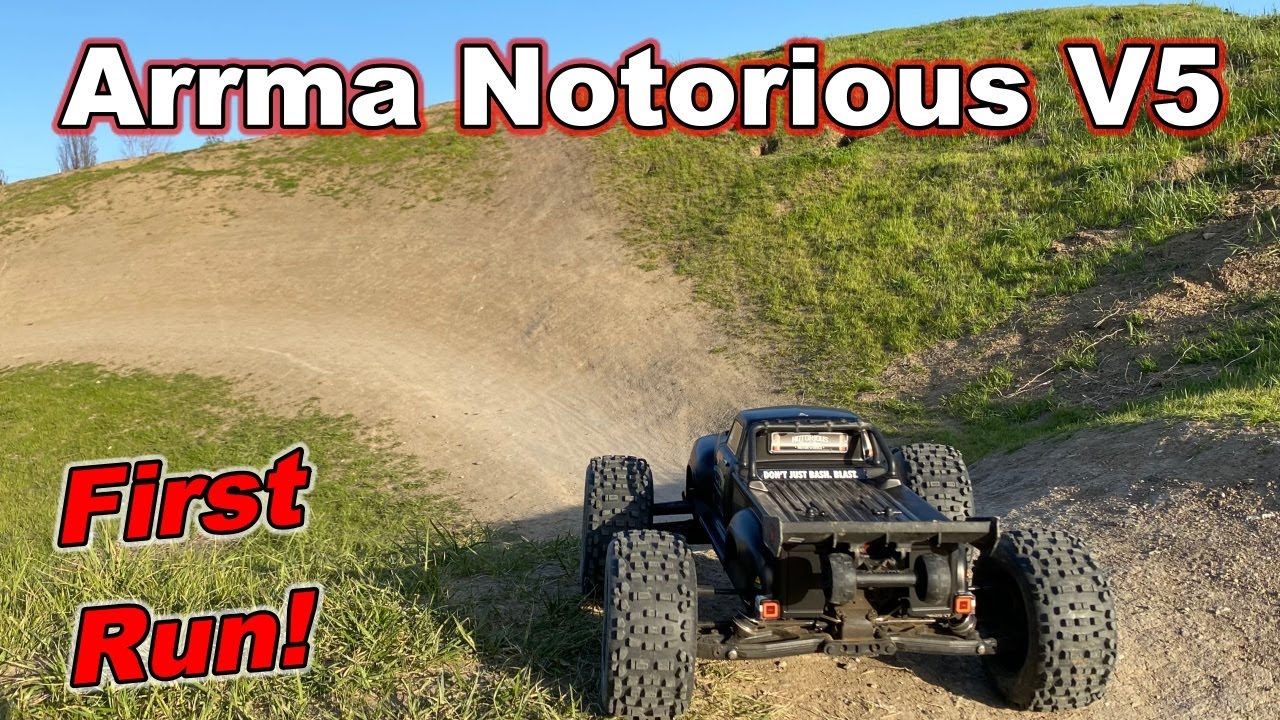 Arrma Notorious V5 first run (4S and 6S)