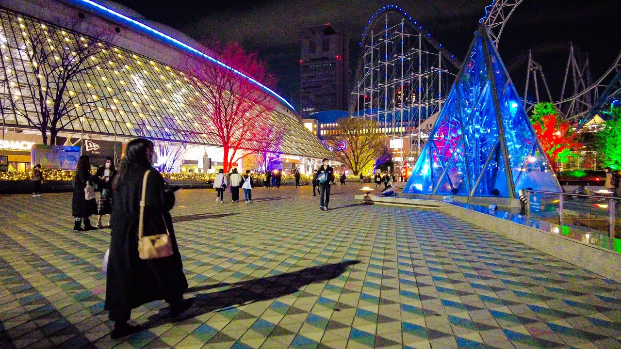 Tokyo Night Walk - Korakuen, Japan【4K HDR】