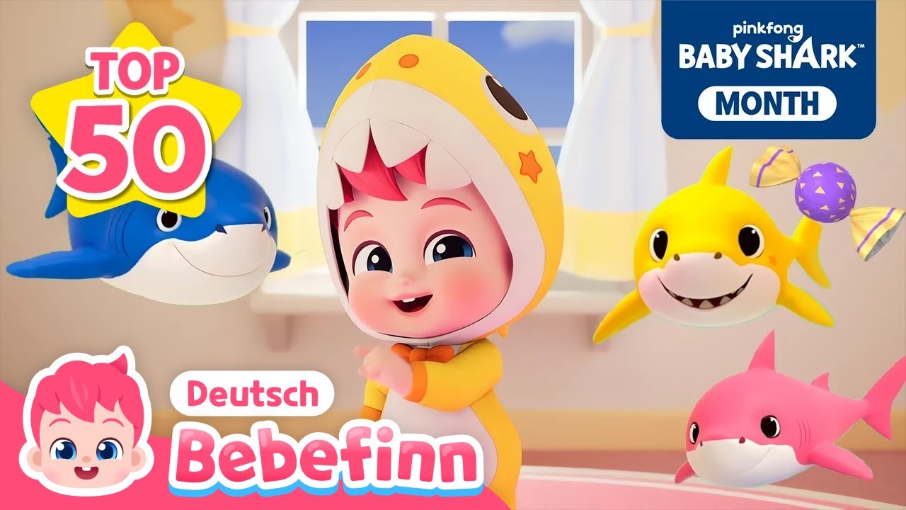 [TOP50] Die beliebtesten Baby-Hai Lied | Mix | Hai-Monat | Bebefinn Deutsch - Kinderlieder