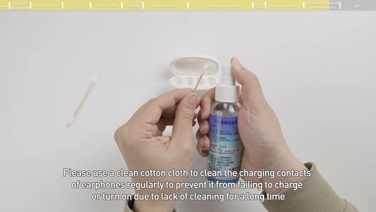 AirGo AS01 EarphonesCleaning and Maintenance