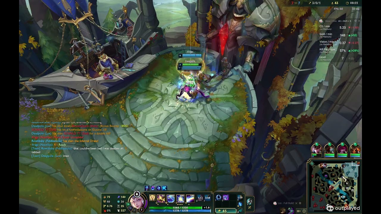 Zed gets DOGWASHED in midlane by my LUX