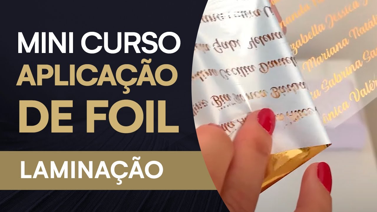 Mini Curso Aplicação de Foil - Laminação ✨  Efeito Metálico / Dourado | RESINA EPÓXI