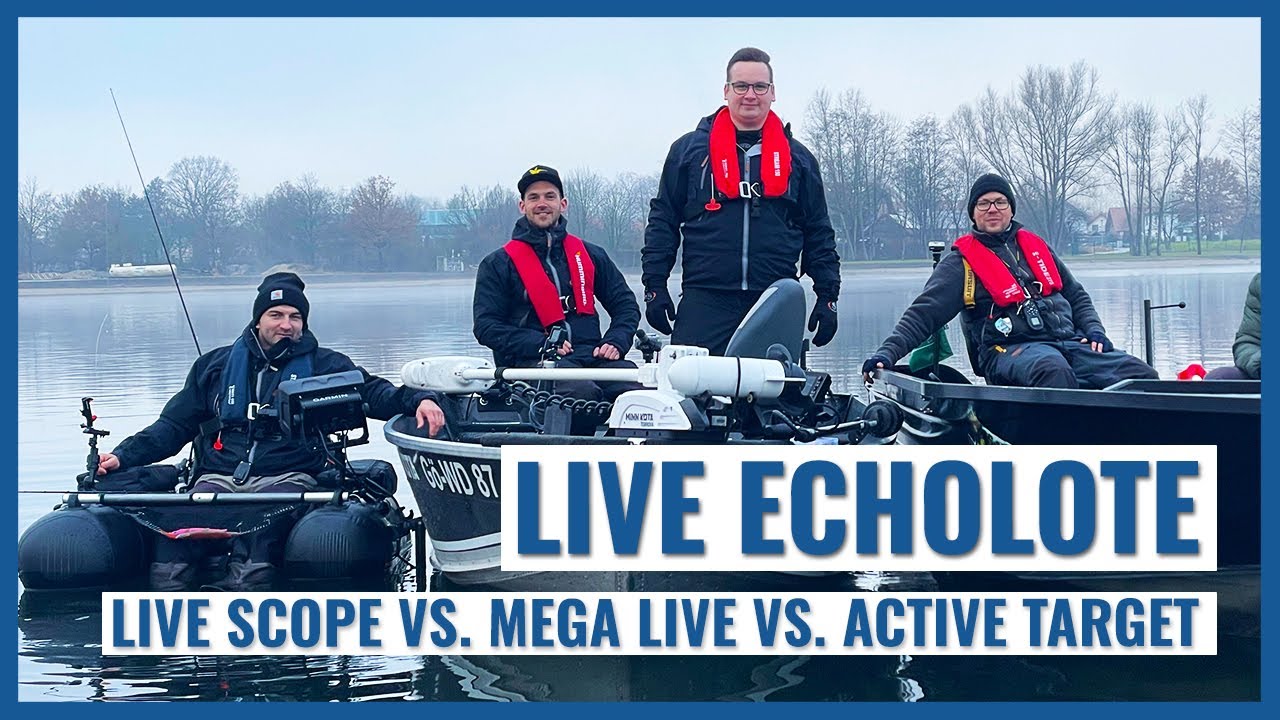Auf dem Wasser -  Echolot Live-Systeme in der Praxis - MEGA Live vs. Live Scope vs. Active Target
