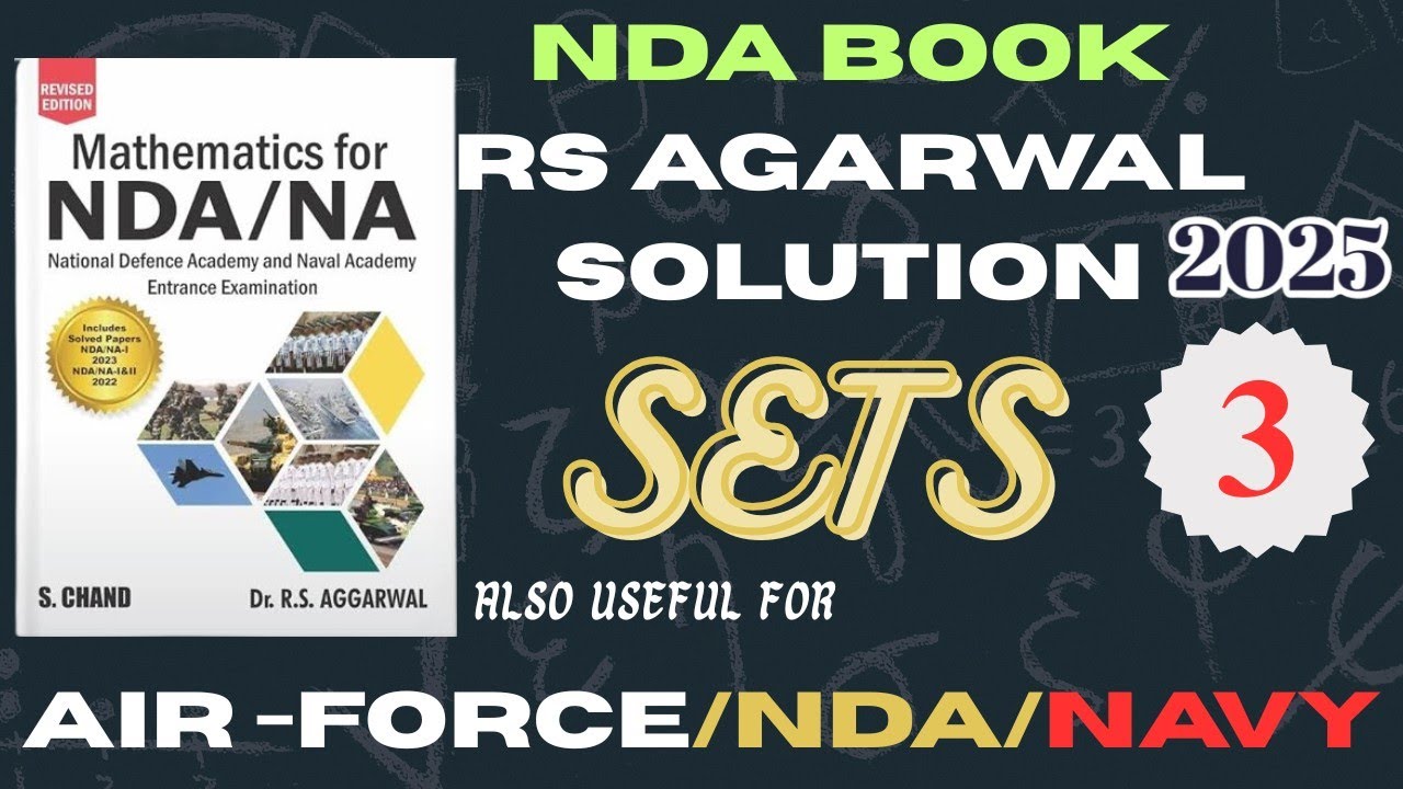 SETS Class 3 || RS Aggarwal Math Solutions for NDA, Airforce & Navy Exams | Full Concept & Tricks