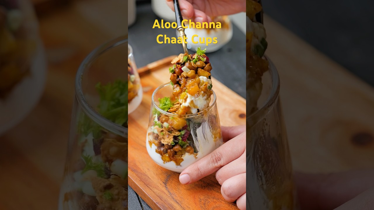 Monsoon main chaat khaane ka mann kar raha hai toh try this Aloo Channa Chaat Cups #chaat  #Recipe